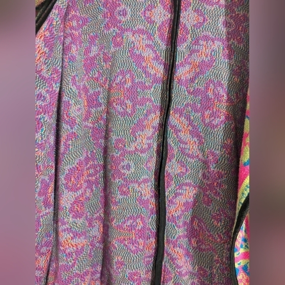 Anthropologie Freeway Colorful Oversized Sweater Cardigan Cape Maximalist Retro - Picture 11 of 14